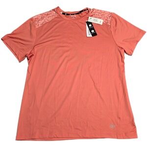 Zelos Performance Swiss Cora T Shirt Women's Size M Coral Geometric Shoulder NWT